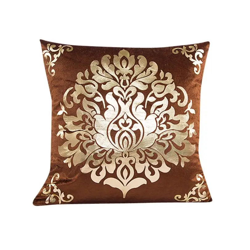 Bronzing Golden Cushion Cover Pineapple Geometric White Throw Pillow Sofa Home Decoration Decorative Pillowcase fronha july30 | Дом и сад