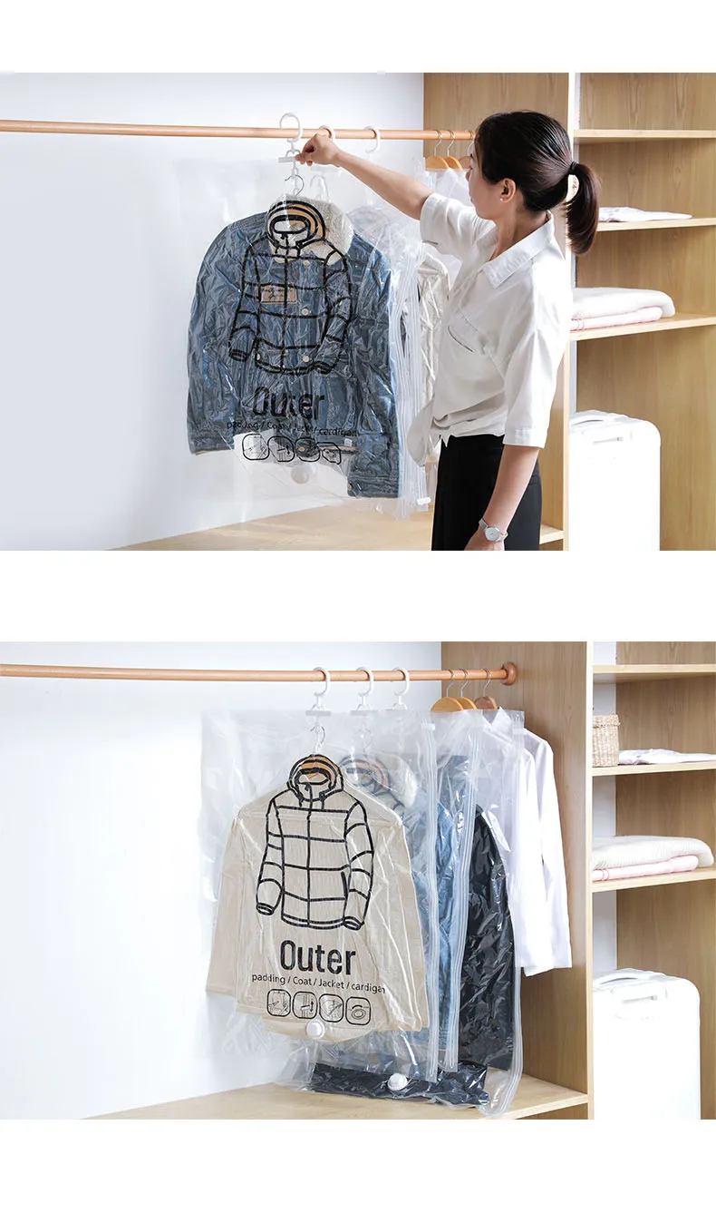 Вакуумная сумка для хранения одежды, сумка-Органайзер, прозрачная кайма, складная, очень большая уплотнительная компрессионная сумка для экономии места в путешествии, сумки