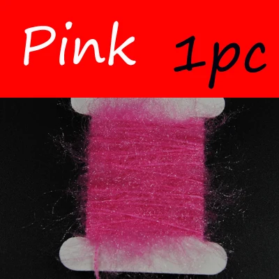 Pink 1pc Bimoo 5 метров/карта сверкающая муха связывающая дубляционная линия Пряжа Скад песок червь мухи завязывание материал для Nymph Fly тело нить - Цвет: Pink 1pc
