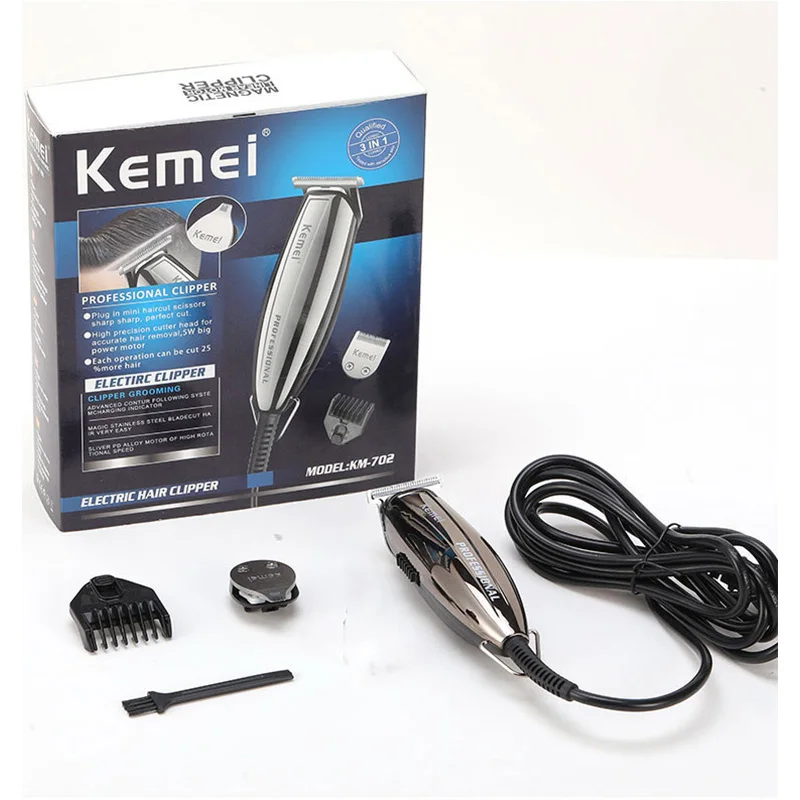 Kemei 0mm Baldheaded Professional Modelling Hair beard Trimmer Electric Carving Cutter Wire Clipper Barber Haircut Machine|Триммеры для