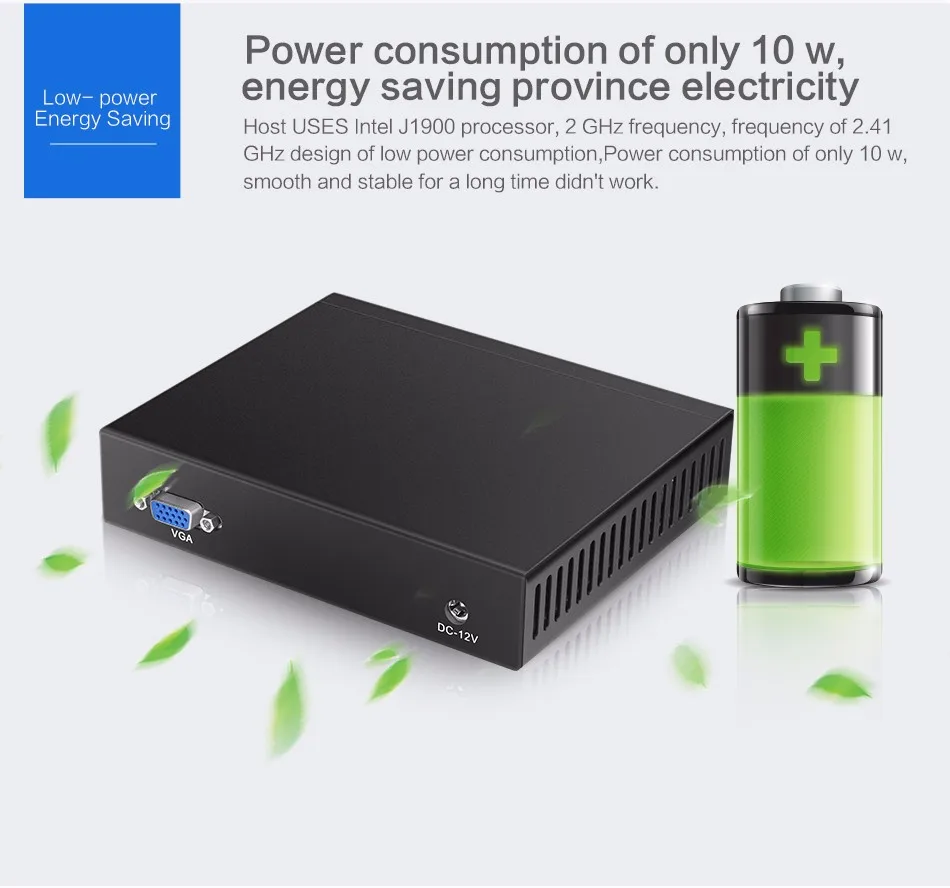 Безвентиляторный мини-ПК 4 LAN Gigabit Ethernet NIC Intel Celeron J1800 2,41 ГГц маршрутизатор Pfsense брандмауэр Windows сервер