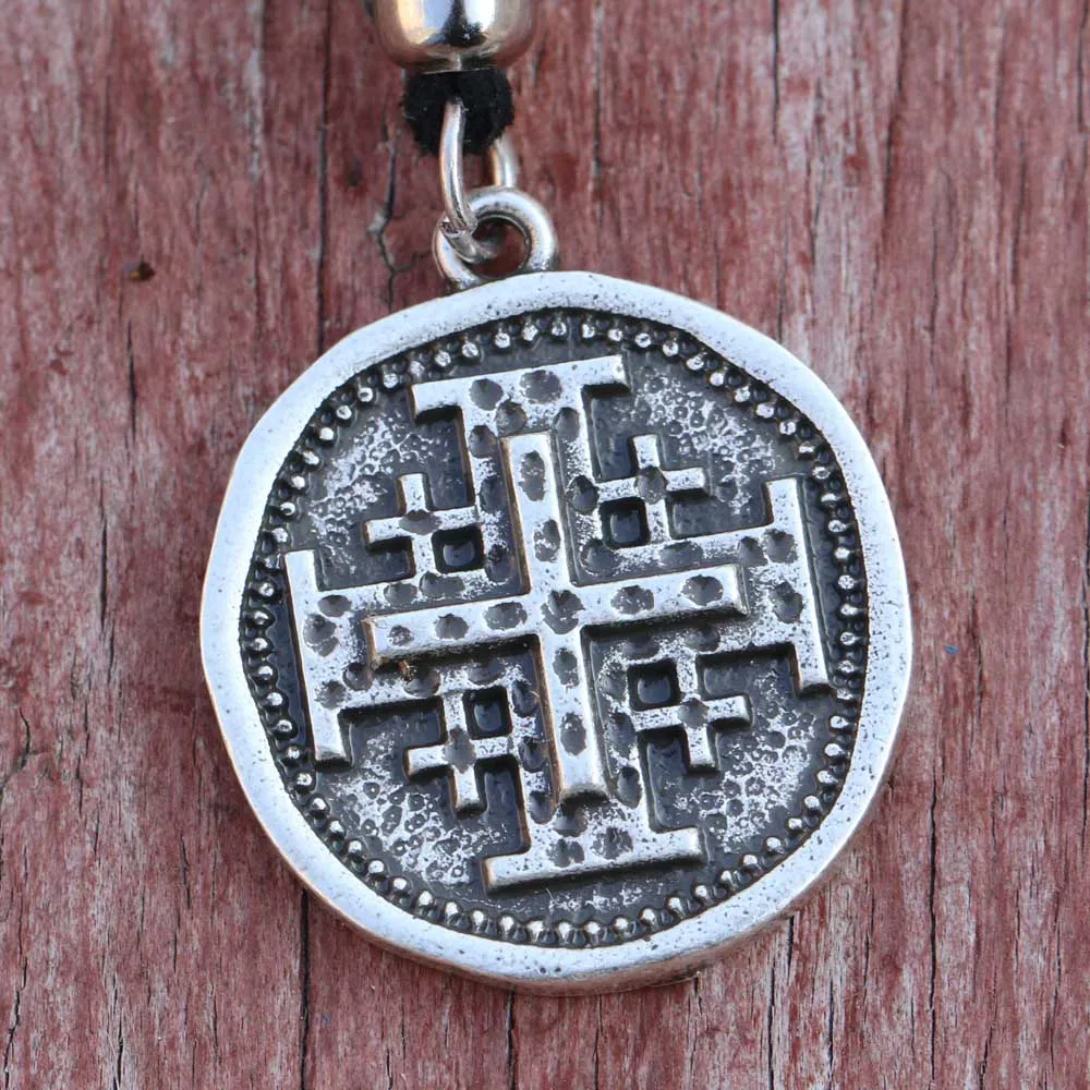 JerusalemCrossA315 Мужское ожерелье Menorah Judaica подсвечник кулон иврит Ханука подарок Израиль шекель эмблема Религиозные ювелирные изделия A262 - Окраска металла: JerusalemCrossA315