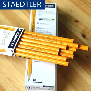 Германия STAEDTLER 133 # шестигранный желтый стандартный карандаш 2HHB2B 12 шт.корд. Детские ранцы школьные офисные канцелярские принадлежности