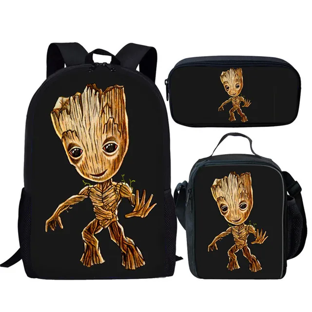 Z3838CGK Jackherelook мультфильм Грут школьные сумки для подростков девочек детей школьного рюкзака 3 шт./компл. Mochila для мальчиков милый школьный рюкзак для детей - Цвет: Z3838CGK
