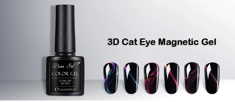 Beau гель 8 мл глаз хамелеона кота гель лак для ногтей 3D Магнитный замачиваемый УФ светодиодный Гель-лак Полупостоянный эмалированный Гель-лак