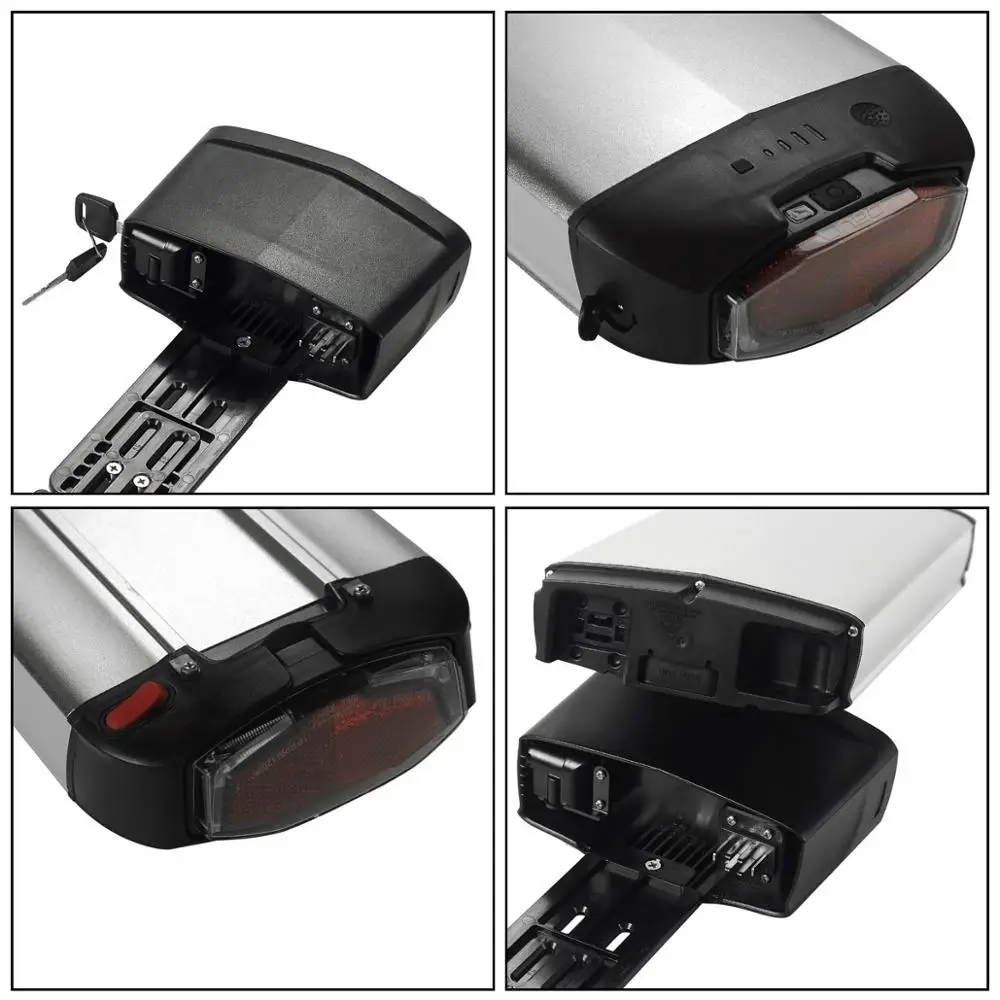 Electric Bicycle 36V 13Ah 16Ah lithium ion battery with Double Layer Luggage Carrier Rear Rack Battery Tail Light Free Shipping | Спорт и