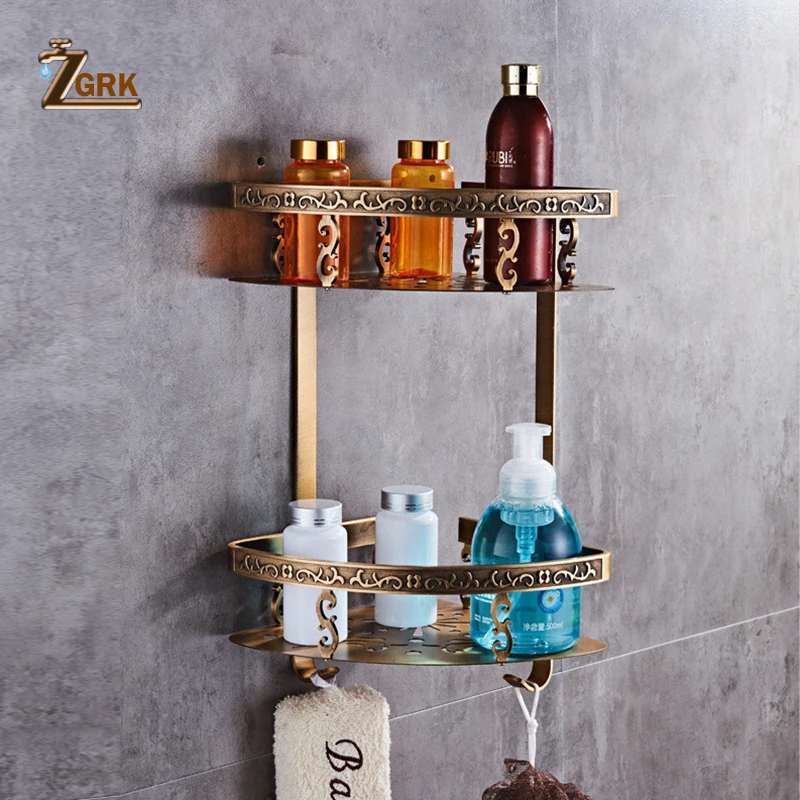 zgrk space aluminum bathroom series antique brushed towel ring toilet paper holder cup holder robe hook bathroom hardware free global shipping
