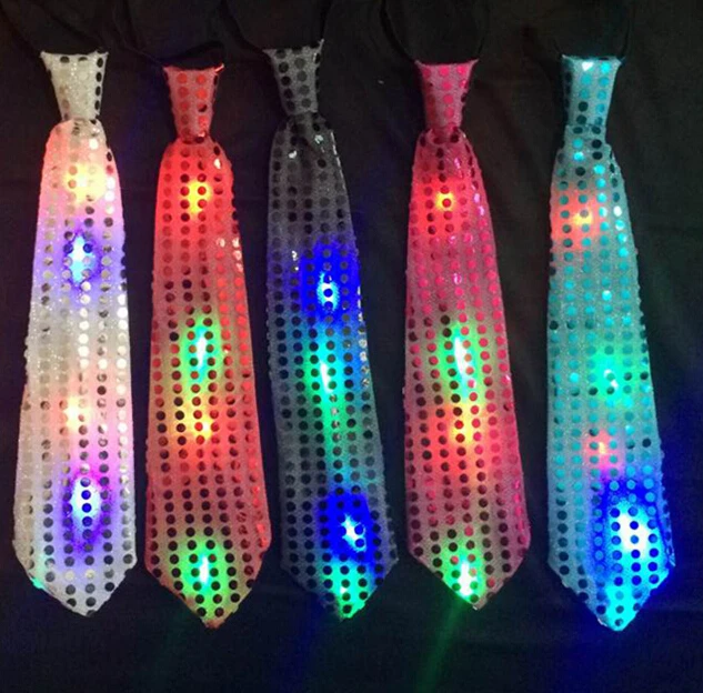5 шт. вечерние светящийся галстук светодиодный мигающие игрушки для украшения 7