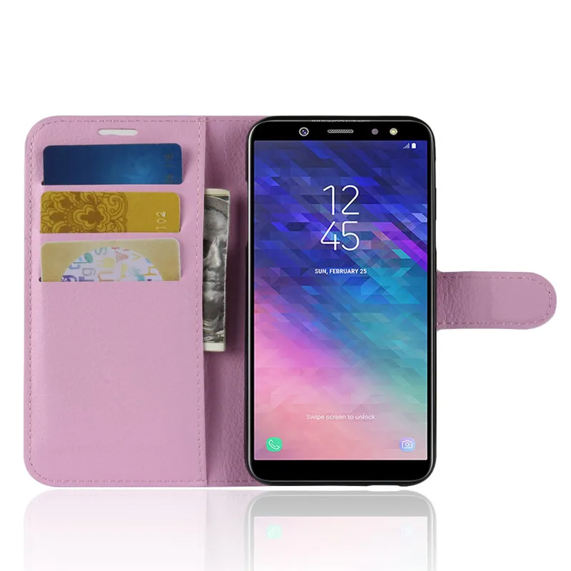 Для samsung Galaxy A6 чехол samsung A6 Чехол Флип Роскошный чехол для телефона из искусственной кожи для samsung Galaxy A6 A600F 6 Чехол