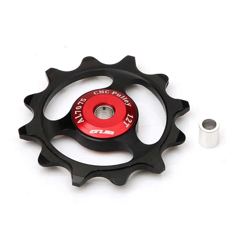 12T BLACK GUB 11, 12, 13, 14 лет MTB велосипед задний переключатель опорное колесо 9/10/11 Скорость шкив AL7075 CNC дорожный велосипед направляющий ролик, 4 мм, 5 мм, 6 мм - Цвет: 12T BLACK