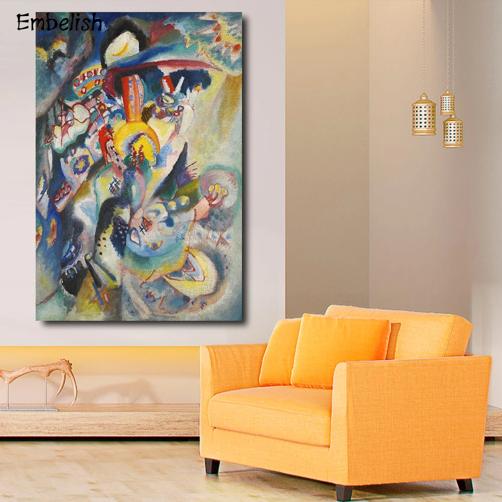Украшение 1 шт. Wassily Kandinsky Cavas картины маслом для современного домашнего декора