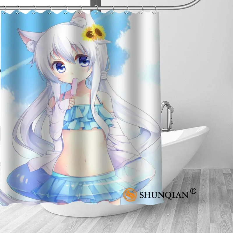 Shower Curtain Пользовательские Душ Шторы аниме для девочек Ванная комната Шторы высокое качество полиэстер Для ванной Шторы Home Hotel Ванная комната украшения - Цвет: Shower Curtain