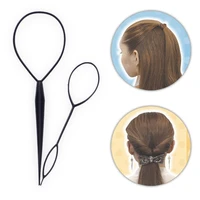 hair braider maker styling tool ponytail creater plastic loop styling tools black topsy pony topsy tail clip fashion salon