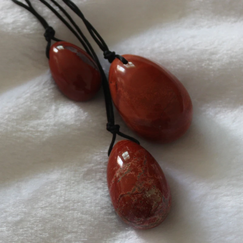 3 шт. натуральный красный яшма яйони яйцо массаж камень нефритовые яйца для