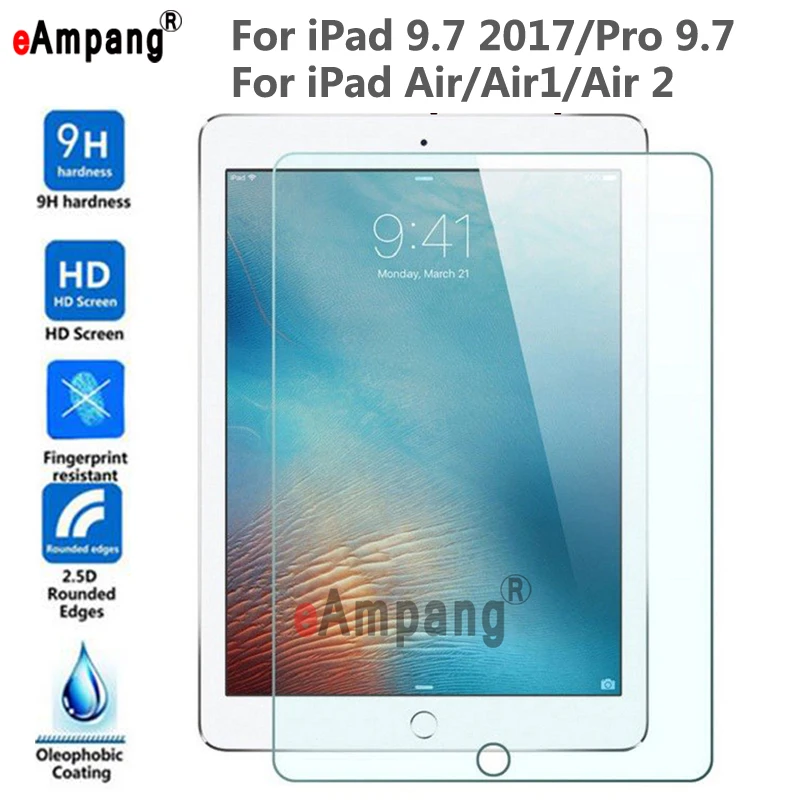 Прозрачная защитная пленка для экрана закаленное стекло Apple iPad 2017 5th 6 Air 2 5 1 Pro 9 7