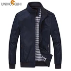 Куртка UNIVOS KUNI мужская повседневная, однотонная верхняя одежда с длинным рукавом, пальто для отдыха, размера плюс, M-6XL, Q5141, осень