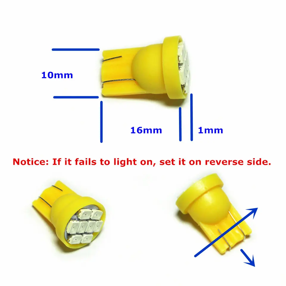 Автомобильная светодиодная лампа T10(8*1206 SMD) W5W W2.1X9.5d 12 Светодиодный|12v car led lamp|reading