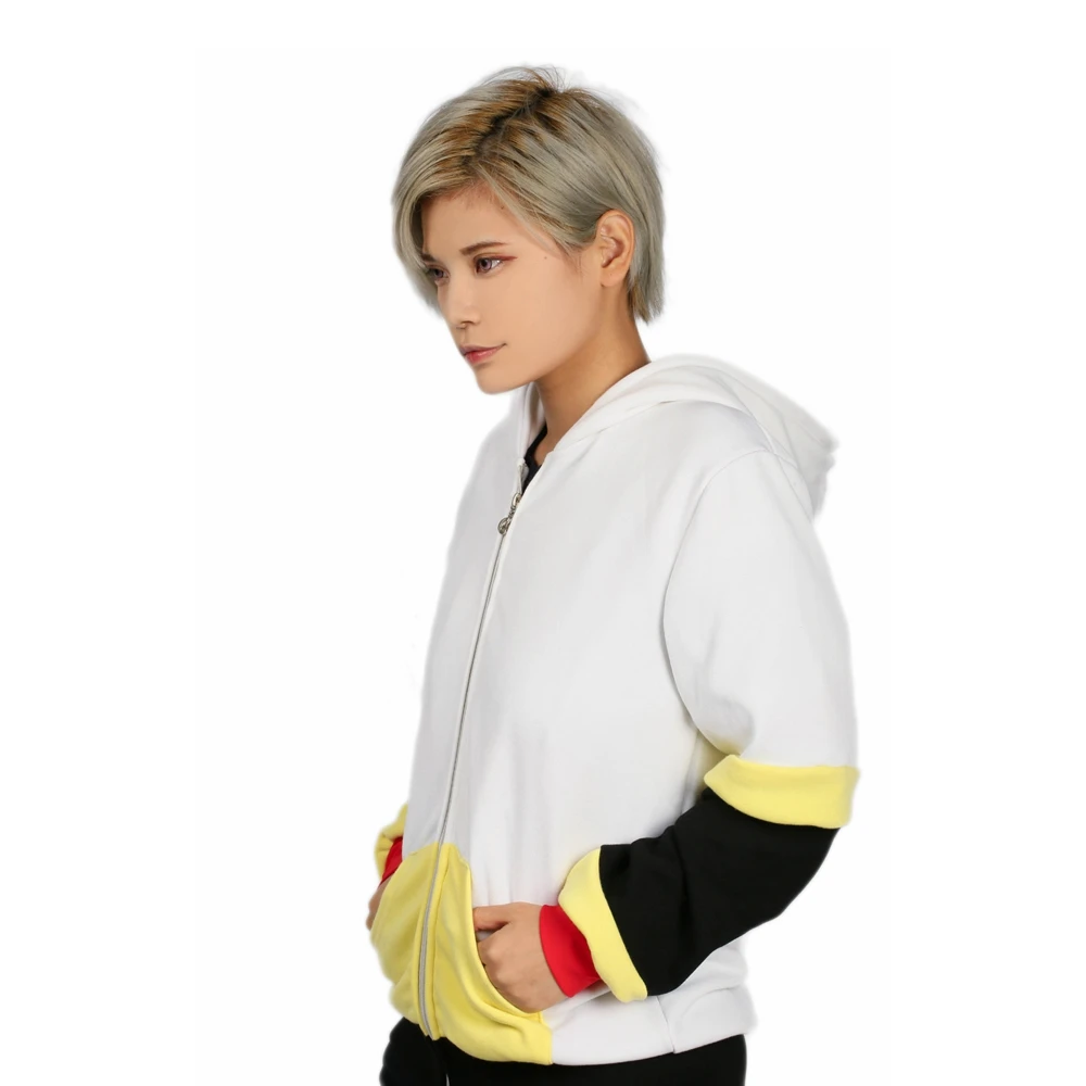 Coslive Папирус из андертейл белый на молнии пальто с капюшоном косплэй костюм 2019