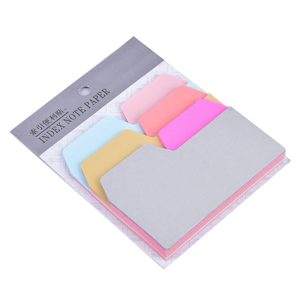 Стикеры для заметок 6 цветов бумажные закладки закладка школы и офиса