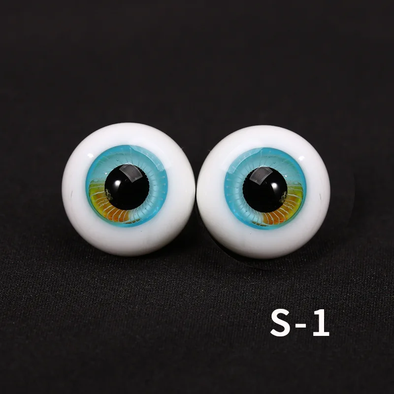 Многоцветный 1 пара DIY акрил 18 мм BJD глаза для 60 см шарнирная кукла 1/3 кукла аксессуары для глаз Глазные яблоки для куклы игрушки для девочек Подарки - Цвет: Многоцветный