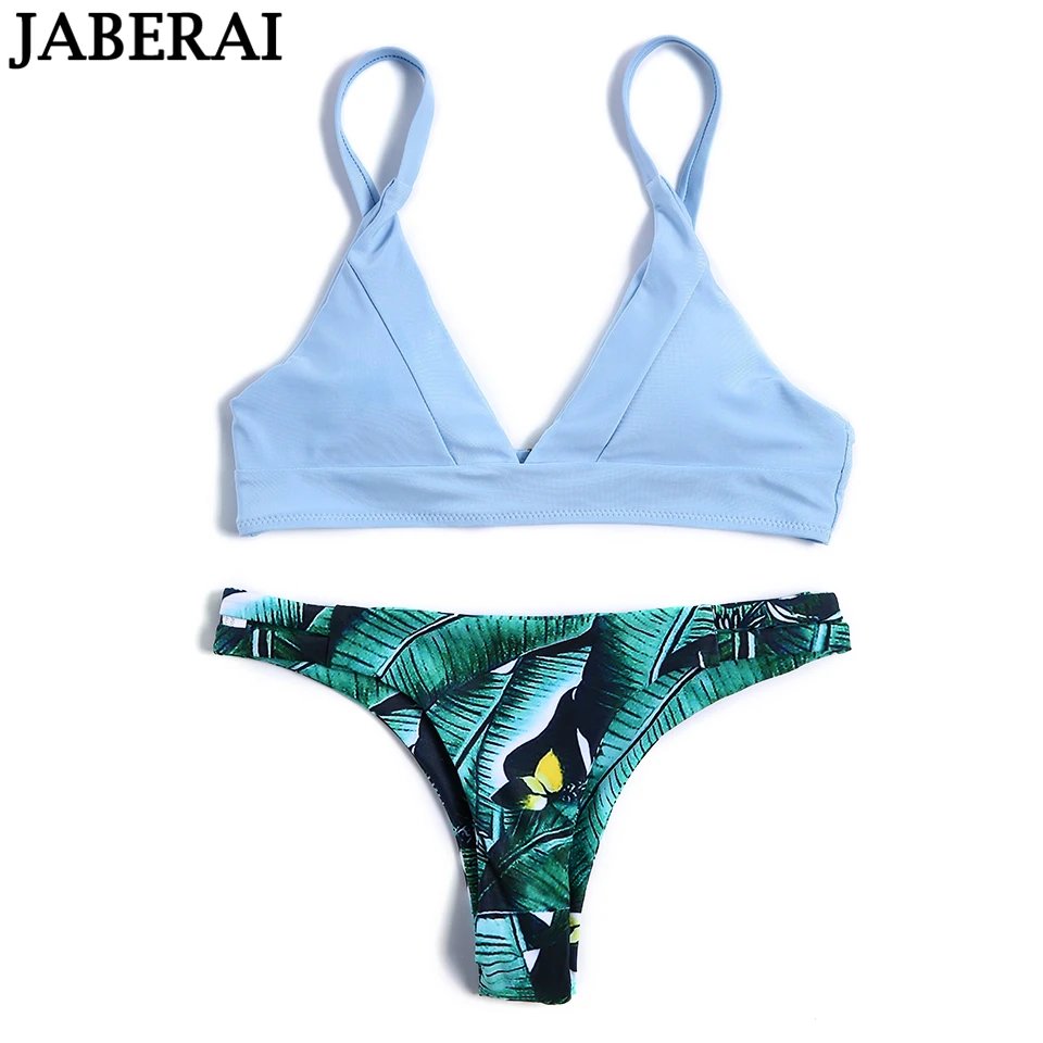 2016 New Leaf Печати Бикини Бразильский Ретро Купальники Сексуальный Купальник Biquini