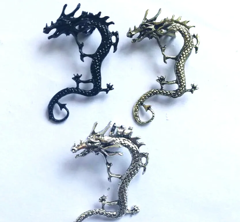 one piece dragon clip earrings for women brief jewelry accessories alloy nickel free fj049 | Украшения и аксессуары