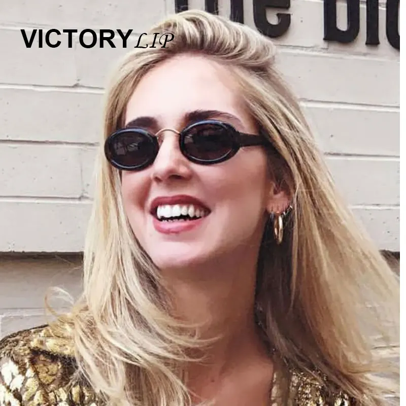 Маленькие овальные солнцезащитные очки VictoryLip женские винтажные в стиле ретро