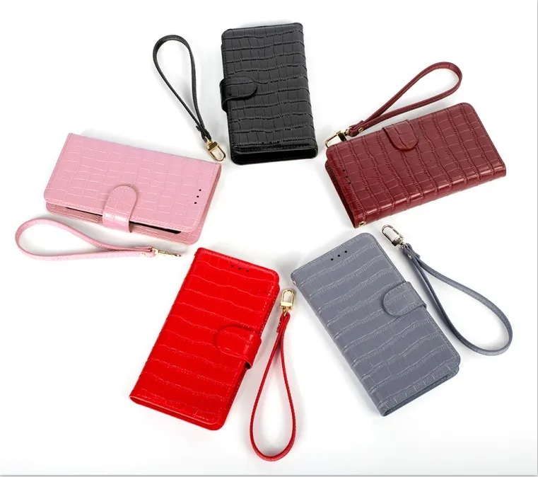 Newest popular crocodile pattern leather style for 6.0 inch women mobile phone wallet flip protection case iphone X | Мобильные