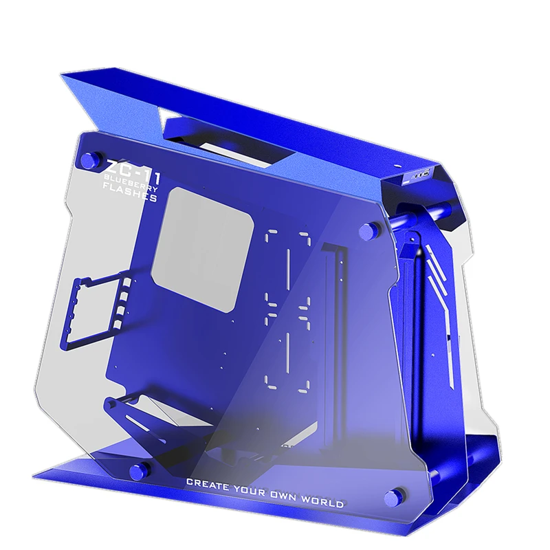 Zeaginal Blueberry flash Gaming ATX корпус полный алюминий+ закаленное стекло мод водяное охлаждение геймерский корпус настольный