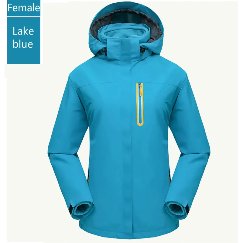Men's and women's outdoor stormtrooper suits are two sets of ski mountaineering with three-in-one windproof waterproof | Спорт и