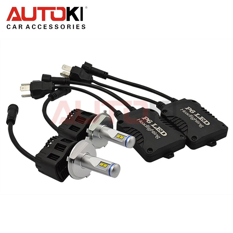 Autoki Сверхъяркие светодиодные лампы высокой мощности для автомобильных фар P6 H4 110W
