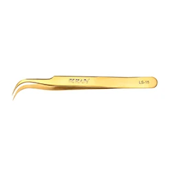 LS-15 GOLDEN Новые серии премиум красота щипцы для макияжа норковые накладные ресницы высшего качества ультра тонкий пинцет с кончиком - Длина: LS-15 GOLDEN