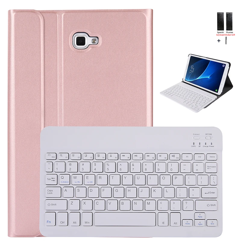 Чехол для клавиатуры Samsung Galaxy Tab A 10 1 2016 T580 T585 Съемная Bluetooth клавиатура с Wi Fi кожаный