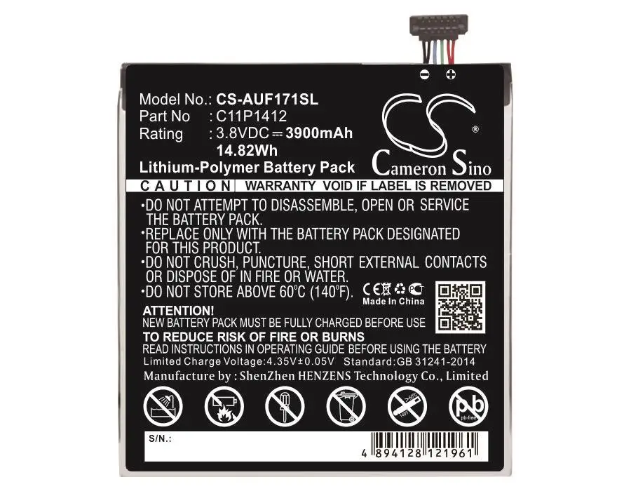 Аккумулятор Cameron Sino 3900 мАч 0B200 01260000 C11P1412 для Asus FE170CG FE175CG Fonepad 7 FE171MG ME175CG|cameron sino|cameron