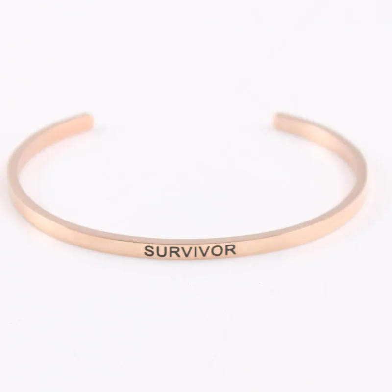 Розовое золото 316L браслет из нержавеющей стали с гравировкой самое лучшее еще