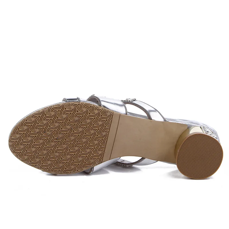 Новинка лета 2020 женские сандалии в римском стиле с серебряными бриллиантами