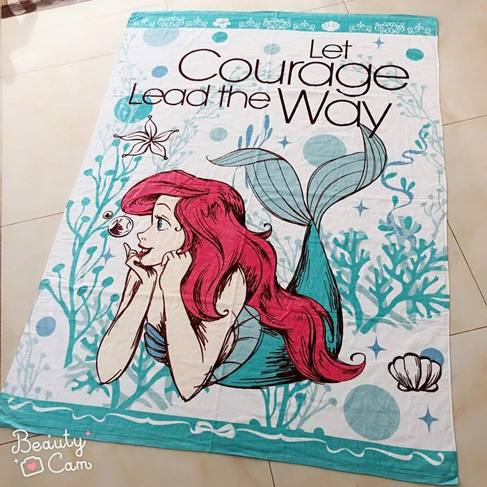 Маленькая Русалочка Ариэль принцесса Чистый хлопок Большое банное полотенце