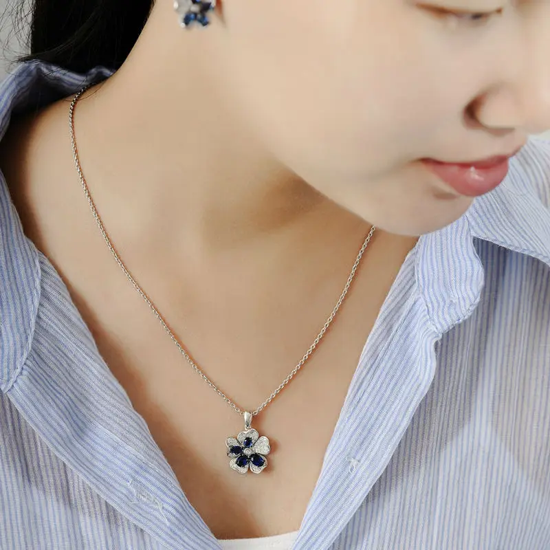 Женский кулон из серебра 925 пробы с цирконием|925 sterling silver pendant|silver pendantsterling pendants |