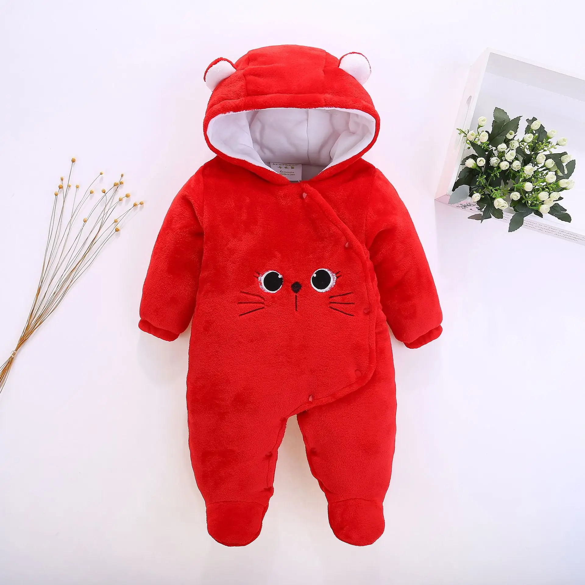Baby onesies thickening autumn winter baby clothes newborn cotton coat |