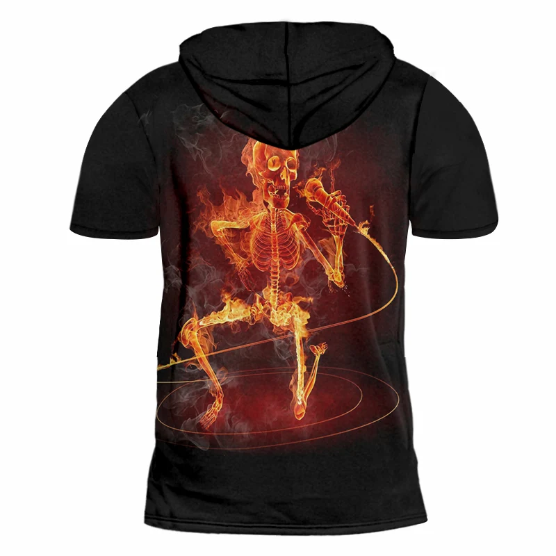 UJWI Мужская хипстерская футболка с капюшоном уличный стиль высокое качество 3D