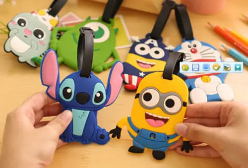 Новый милый мультфильм Хеллоу Китти силиконовый идентификатор метки держатель