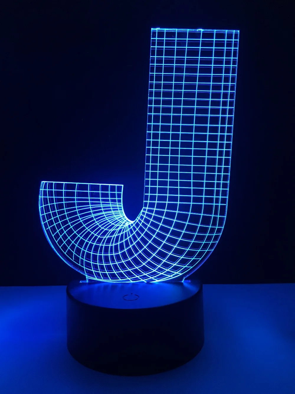 Amroe 3D ночник RGB Алфавит буквы J 7 цветов Изменение Настольная Светодиодная лампа USB