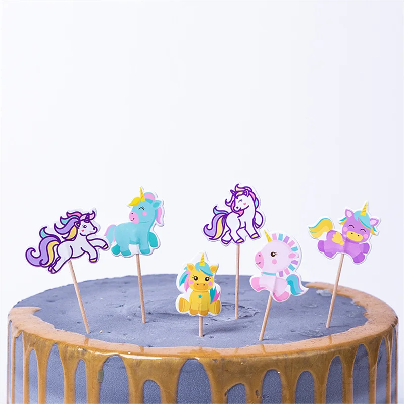 Cake Topper-6 24 шт. форзенская принцесса день рождения торт Топпер Дети сувениры украшения кекс топперы Микки Минни Baby Shower принадлежности - Цвет: Cake Topper-6