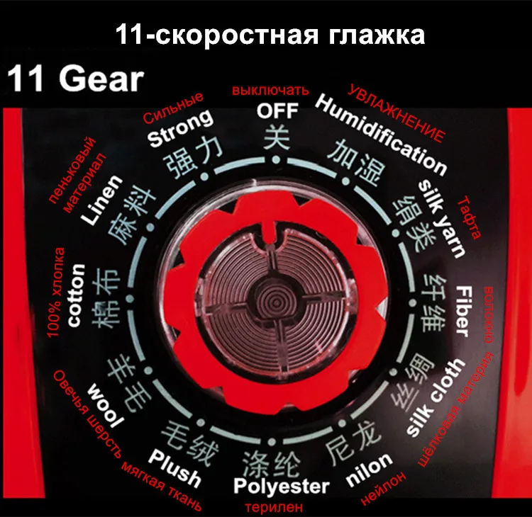Портативный паровой утюг с емкостью для воды 1800 л Вт 11 регулируемых скоростей