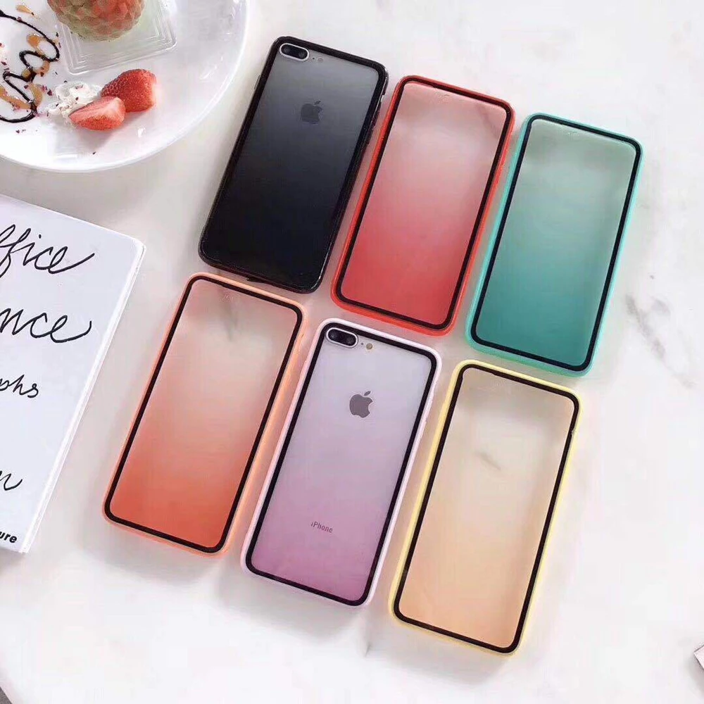 

100Pcs Shockproof Bumper Transparent Silicone Frame Phone Case For iPhone 12 11 Pro X XS XR Max 8 7 6 6S Plus Clear Back Cover