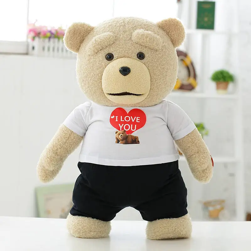 1" Говоря Ted Говоря Плюшевые игрушки Тедди электронных мягкие животные для детская одежда для девочек мальчиков - Цвет: Темный хаки