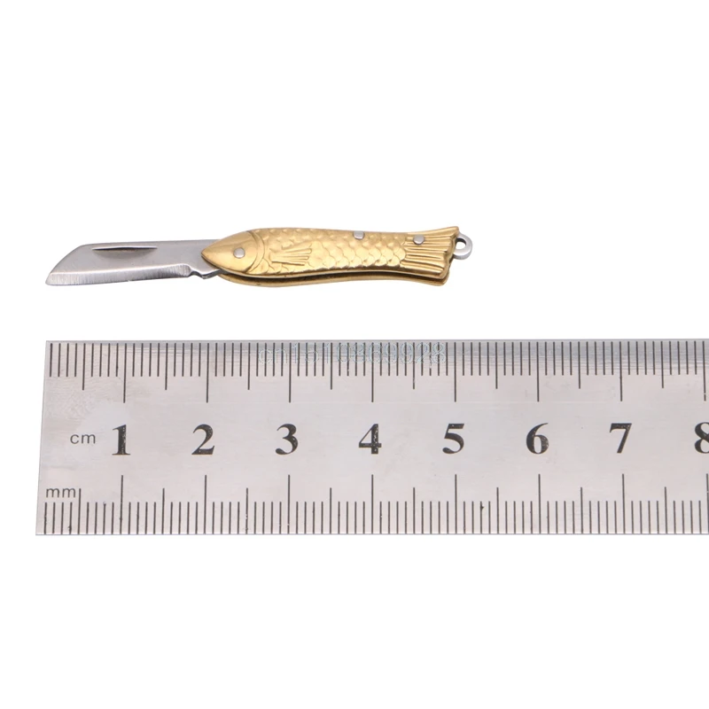 Мини нож Fishshape Amy маленький карманный брелок в форме рыбы тактический складной