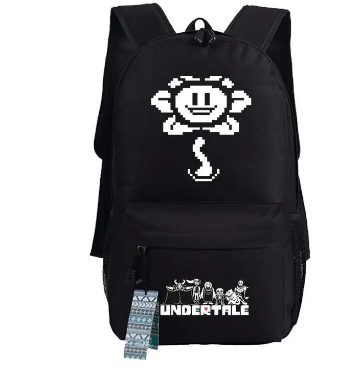 Игра Undertale Frisk Toriel Sans pixel рюкзак со скелетом Печать Женский Холст Школьные сумки рюкзаки для девочек подростков - Цвет: 2