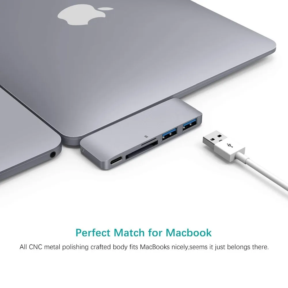 5 in 1 USB C HUB Type-c to 3.0/TYPE Hub + Micro USB/TF Card Reader Port for Macbook Air Pro | Электроника