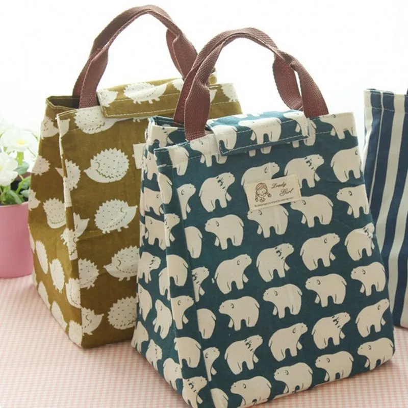 Portable Cute Cartoon Patterns Waterproof Insulation Thickening Hand Lunch Bag Ice For Picnic | Багаж и сумки